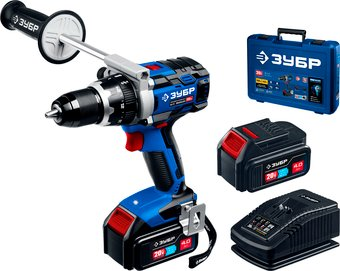 Дрель-шуруповерт Зубр DB-211-42 (с 2-мя АКБ, кейс) - 1/1
