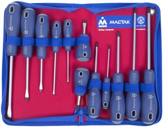 Набор отверток Мастак 04-12Z (12 предметов) - 1/1