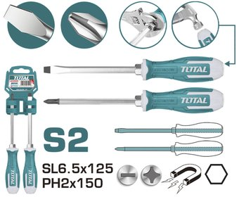 Набор отверток Total THGSS2206 (2 предмета) - 1/1