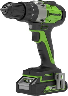 Ударная дрель-шуруповерт Greenworks GD24DD60K2 3704107UA (с 1-им АКБ) - 1/1