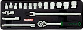 Набор трещотка с головками Toptul GCAT1808 18 предметов - 1/1
