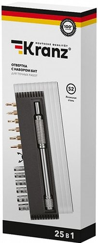 Набор отвертка с битами Kranz KR-12-4751 (25 предметов) - 1/1