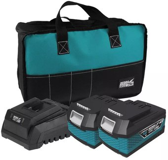 Аккумулятор с зарядным устройством Dedra DED7030G03 (20В/2x4 Ач + 20В) - 1/1