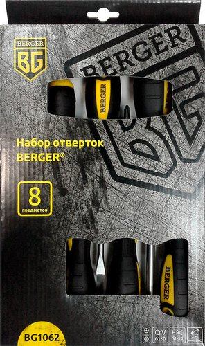 Набор отверток Berger BG1062 (8 предметов) - 1/1