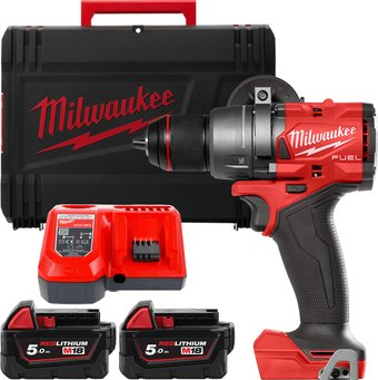 Дрель-шуруповерт Milwaukee M18 FUEL M18FDD3-502X 4933479863 (с 2-мя АКБ 5 Ач, кейс) - 1/1