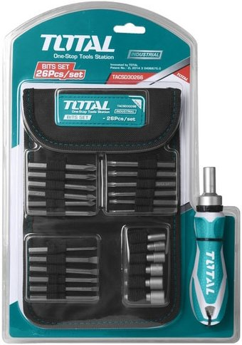 Набор отвертка с битами и головками Total TACSD30266 - 1/1