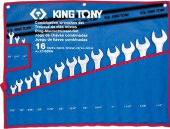 Набор ключей King Tony 1216SRN (16 предметов) - 1/1