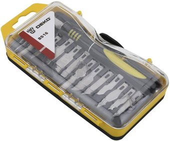 Набор прецизионных ножей (для резьбы) Deko BS16 (16 предметов) - 1/1