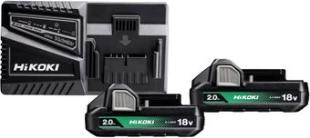 Аккумулятор с зарядным устройством Hikoki UC18YFSL WFZ (18В/2x2 Ah + 14.4-18В) - 1/1