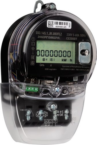Счетчик электроэнергии Энергомера CE208BY S53.145.1.JR.UKVFLZ (230В, 5(60)А, опто, радио) - 1/1