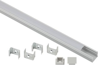 Алюминиевый профиль ЭРА Комплект с накладным анодированным профилем ЭРА 1612 16х12мм 2м CAB261 - 1/1