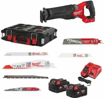 Сабельная пила Milwaukee M18 FSZ100P 4933498242 (с 2-мя АКБ, кейс) - 1/1