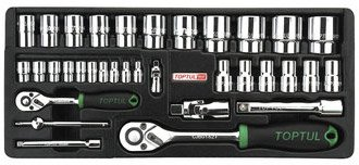Набор трещотка с головками Toptul GCAT3402 34 предмета - 1/1