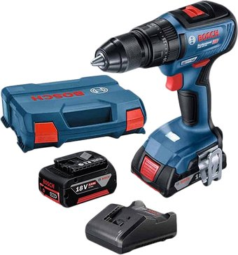 Ударная дрель-шуруповерт Bosch GSB 18V-50 Professional 06019H5103 (с 2-мя АКБ 5 Ач+2 Ач, кейс) - 1/1